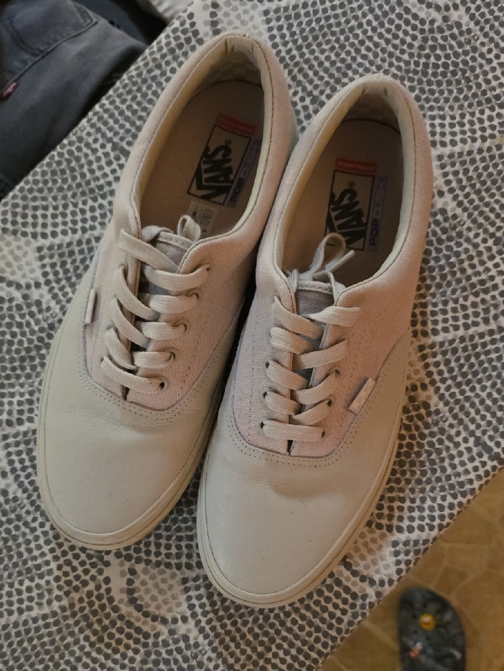 Vans Beige/Tan Low-Top Canvas Sneakers Sz 12